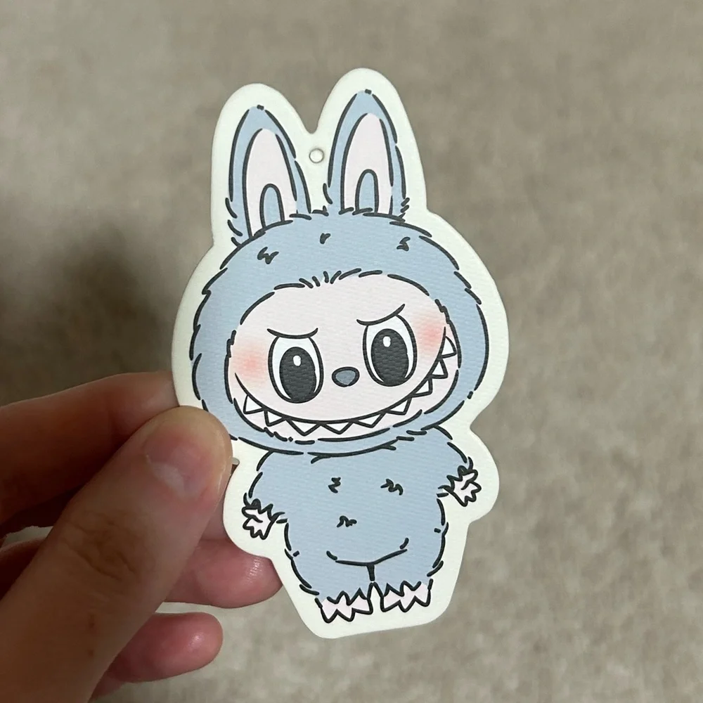 New Open Box Pop Mart Exciting Macaron Labubu Plush Pendant Sea Salt Coconut